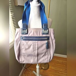 Brighton Bag sz Medium to Large Gray/Blue